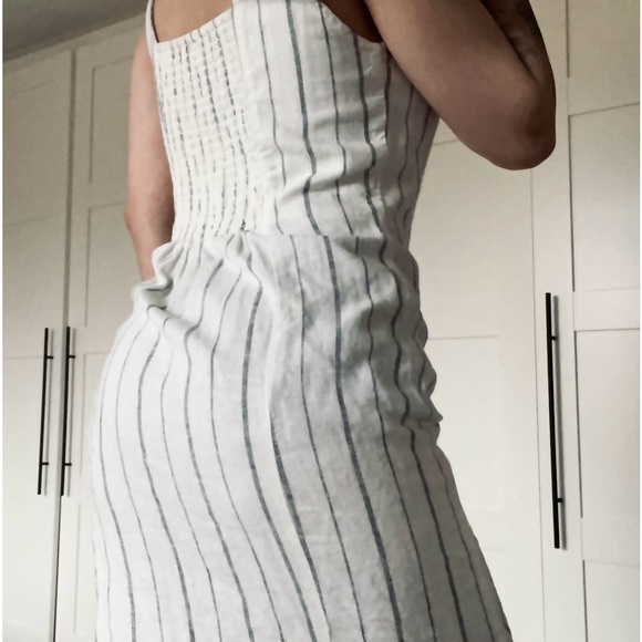 Linen Summer Dress. Worn Twice. Has Stripes. - Picture 7 of 8